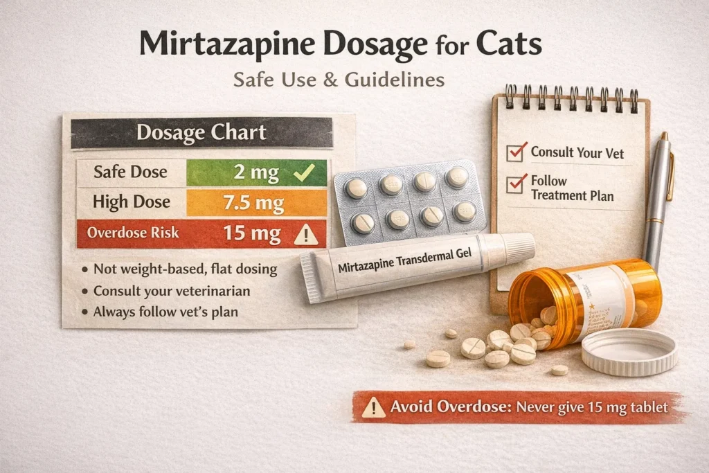Mirtazapine for Cats Dosage Calculator, Chart, Uses, Side Effects
