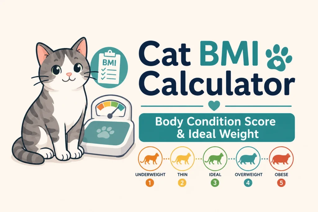 Cat BMI Calculator
Body Condition Score & Ideal Weight