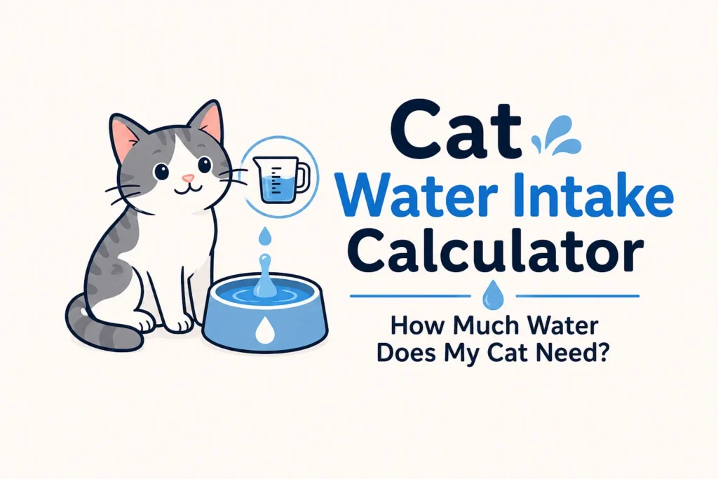 Cat Water Intake Calculator
How Much Water Does My Cat Need